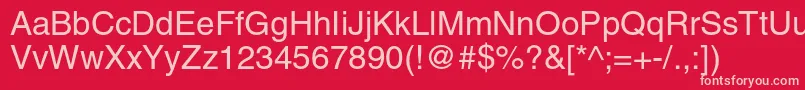 HelveticaltstdRoman Font – Pink Fonts on Red Background