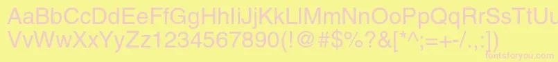 HelveticaltstdRoman Font – Pink Fonts on Yellow Background