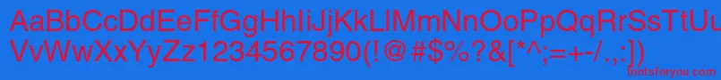 HelveticaltstdRoman Font – Red Fonts on Blue Background
