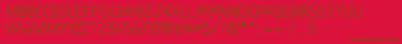 ClairehandregularWebfont Font – Brown Fonts on Red Background