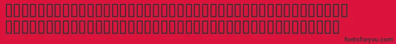 Fonte Bdrocket70 – fontes pretas em um fundo vermelho