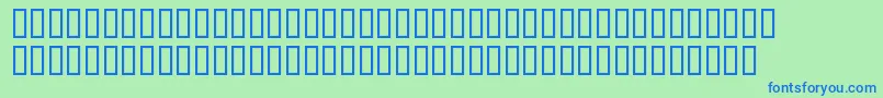 フォントBdrocket70 – 青い文字は緑の背景です。