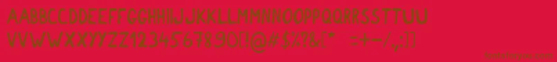 ChocolateHippo Font – Brown Fonts on Red Background