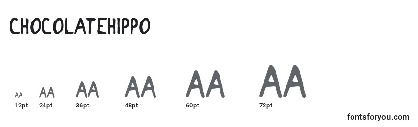 ChocolateHippo Font Sizes