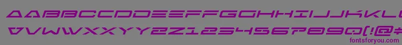 Freeagentexpandital Font – Purple Fonts on Gray Background