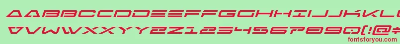 Freeagentexpandital Font – Red Fonts on Green Background