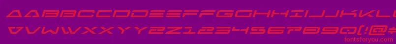 Freeagentexpandital Font – Red Fonts on Purple Background