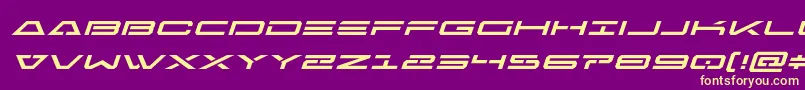 Freeagentexpandital Font – Yellow Fonts on Purple Background