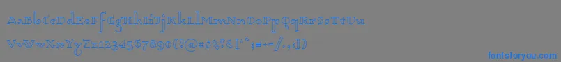フォントDagerotypos0003 – 灰色の背景に青い文字