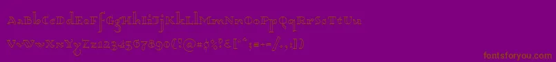 Шрифт Dagerotypos0003 – коричневые шрифты на фиолетовом фоне