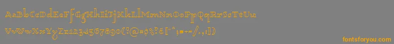 Dagerotypos0003 Font – Orange Fonts on Gray Background