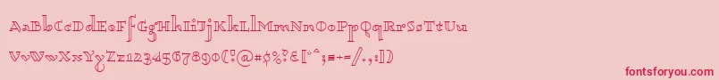 Dagerotypos0003 Font – Red Fonts on Pink Background