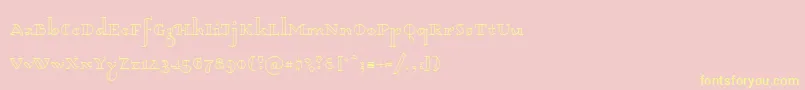 Police Dagerotypos0003 – polices jaunes sur fond rose