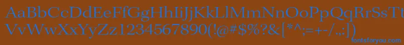 KeplerstdLightextsubh Font – Blue Fonts on Brown Background