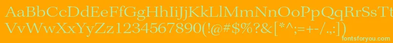 KeplerstdLightextsubh Font – Green Fonts on Orange Background