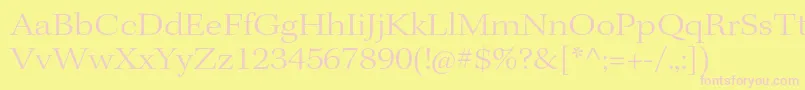 KeplerstdLightextsubh Font – Pink Fonts on Yellow Background