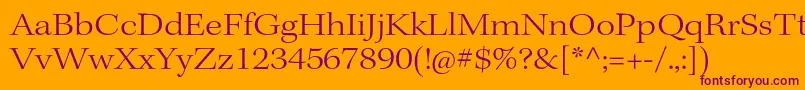 KeplerstdLightextsubh Font – Purple Fonts on Orange Background