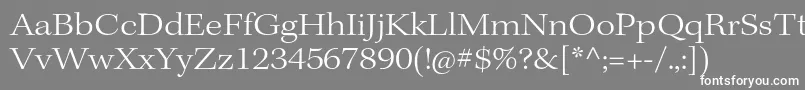 KeplerstdLightextsubh Font – White Fonts on Gray Background