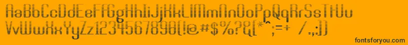 BrassiereLine Font – Black Fonts on Orange Background