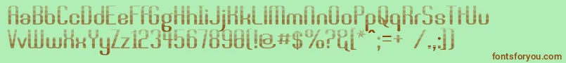 BrassiereLine Font – Brown Fonts on Green Background