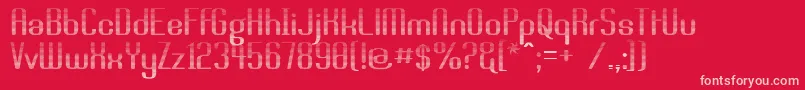 BrassiereLine Font – Pink Fonts on Red Background