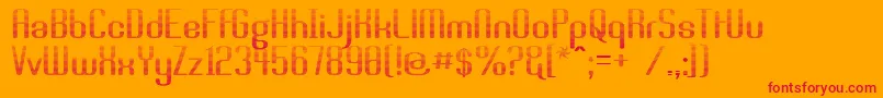 BrassiereLine Font – Red Fonts on Orange Background