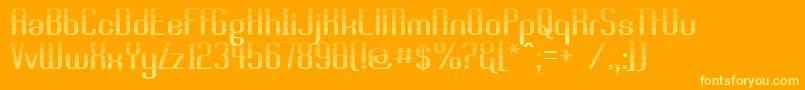 フォントBrassiereLine – オレンジの背景に黄色の文字