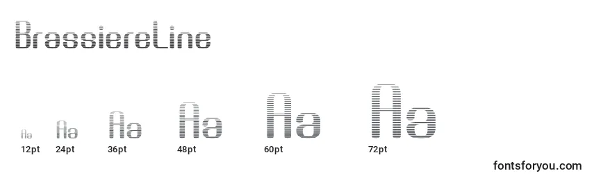 Размеры шрифта BrassiereLine