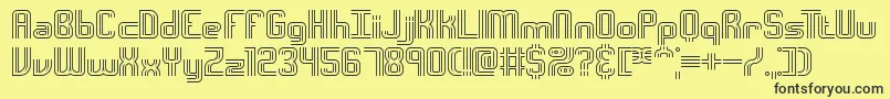 IntersectOBrk Font – Black Fonts on Yellow Background