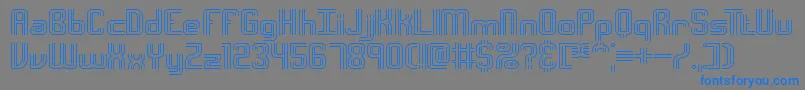 IntersectOBrk Font – Blue Fonts on Gray Background