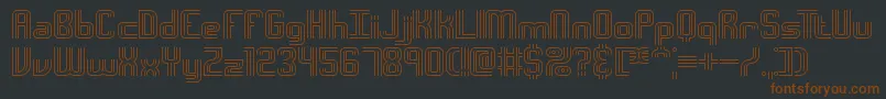 IntersectOBrk Font – Brown Fonts on Black Background