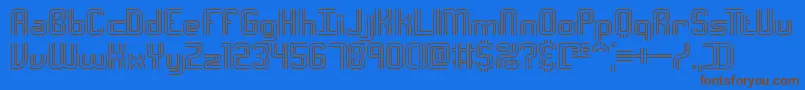 IntersectOBrk Font – Brown Fonts on Blue Background