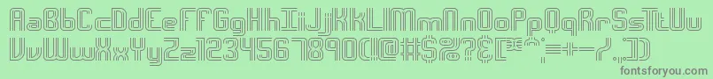 IntersectOBrk Font – Gray Fonts on Green Background