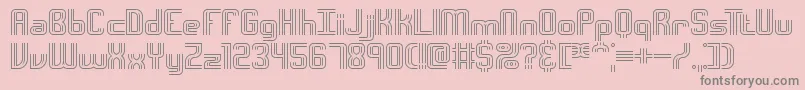 IntersectOBrk Font – Gray Fonts on Pink Background