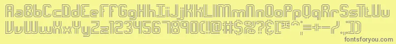 IntersectOBrk Font – Gray Fonts on Yellow Background