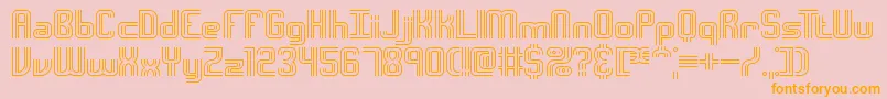 IntersectOBrk Font – Orange Fonts on Pink Background