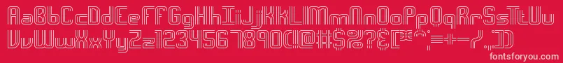 IntersectOBrk Font – Pink Fonts on Red Background