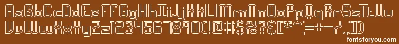 IntersectOBrk Font – White Fonts on Brown Background