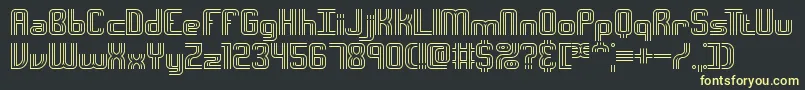 IntersectOBrk Font – Yellow Fonts on Black Background