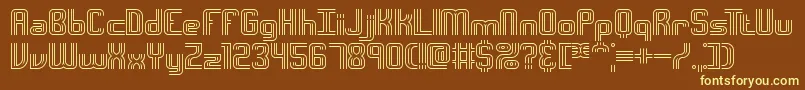 IntersectOBrk Font – Yellow Fonts on Brown Background