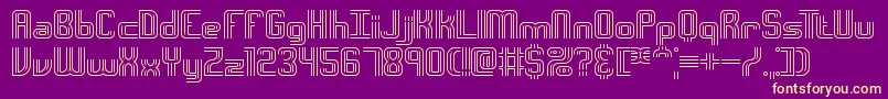 IntersectOBrk Font – Yellow Fonts on Purple Background