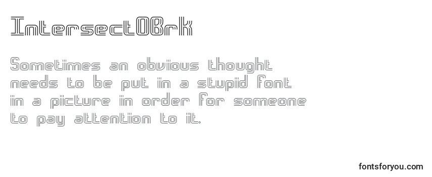 Review of the IntersectOBrk Font