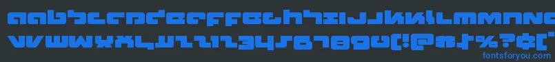 Czcionka Boomstickexpand – niebieskie czcionki na czarnym tle
