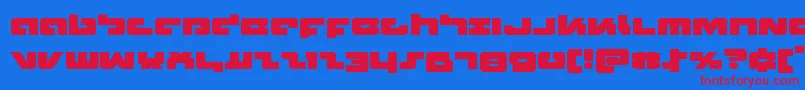 Boomstickexpand Font – Red Fonts on Blue Background