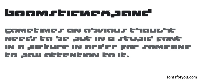 Boomstickexpand Font