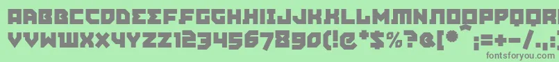 Agitpropc Font – Gray Fonts on Green Background