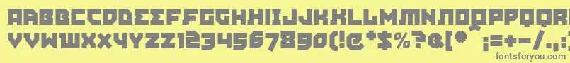 Agitpropc Font – Gray Fonts on Yellow Background