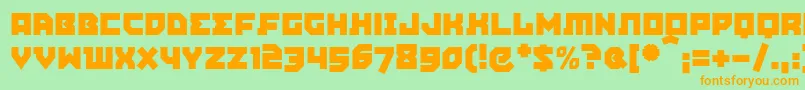 Agitpropc Font – Orange Fonts on Green Background