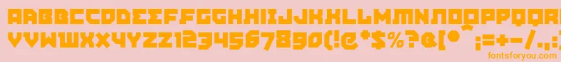 Agitpropc Font – Orange Fonts on Pink Background