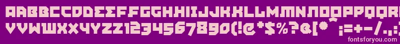 Agitpropc Font – Pink Fonts on Purple Background